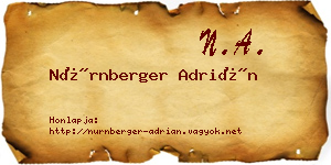 Nürnberger Adrián névjegykártya